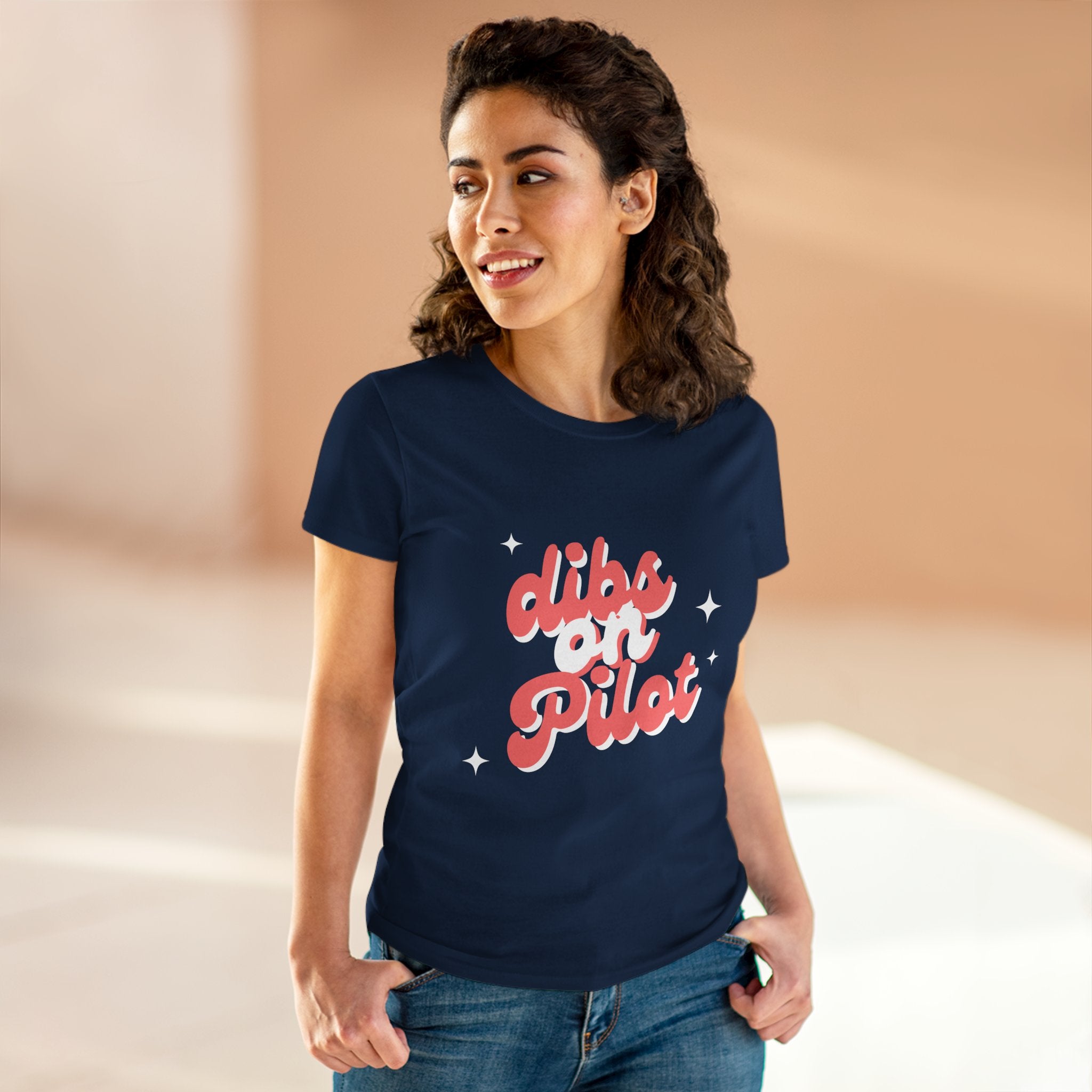 Dibs on Pilot Women's Midweight Cotton Tee