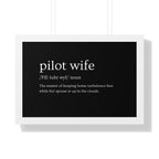 Pilot Wife Framed Horizontal Poster
