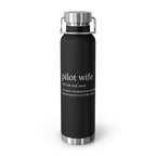 Pilot Wife Insulated Bottle, 22oz