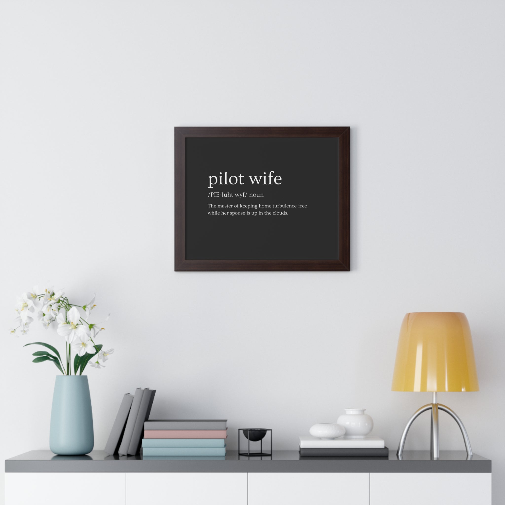 Pilot Wife Framed Horizontal Poster