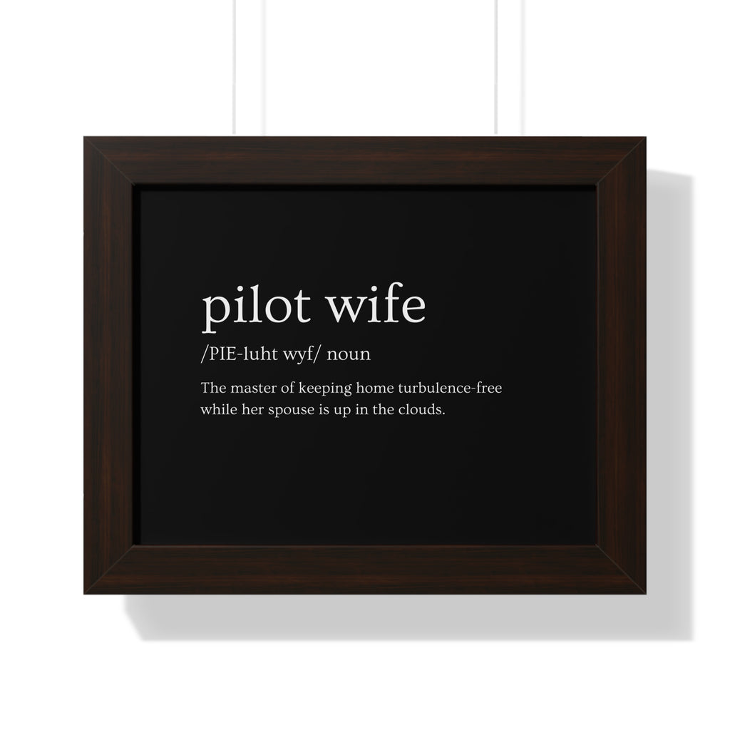 Pilot Wife Framed Horizontal Poster