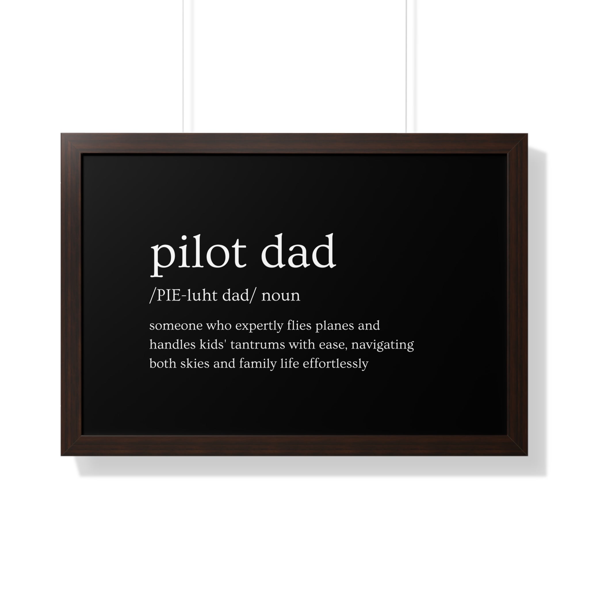 Definition of Pilot Dad Framed Horizontal Poster