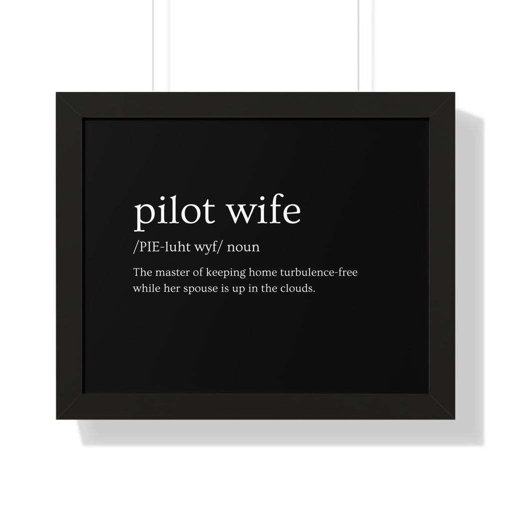 Pilot Wife Framed Horizontal Poster