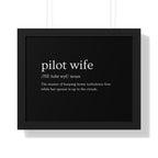 Pilot Wife Framed Horizontal Poster