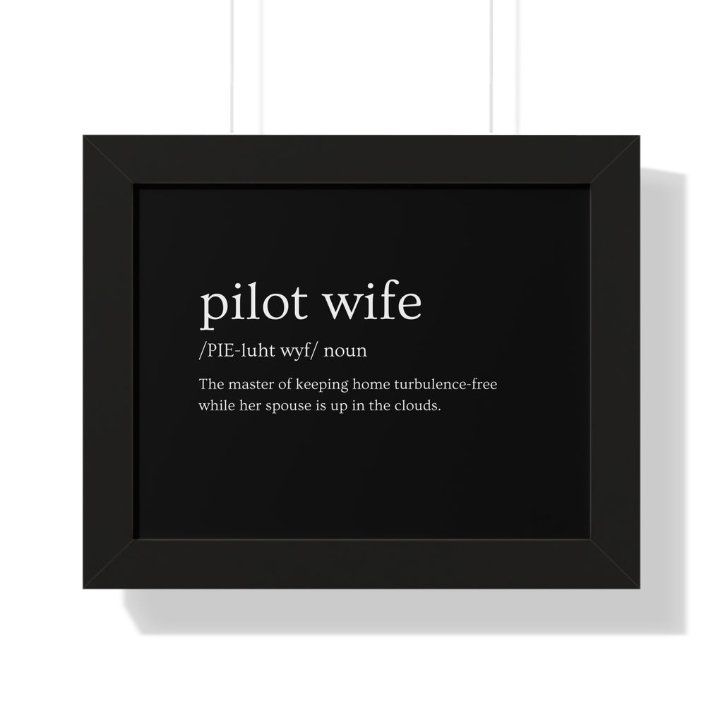 Pilot Wife Framed Horizontal Poster