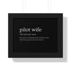 Pilot Wife Framed Horizontal Poster