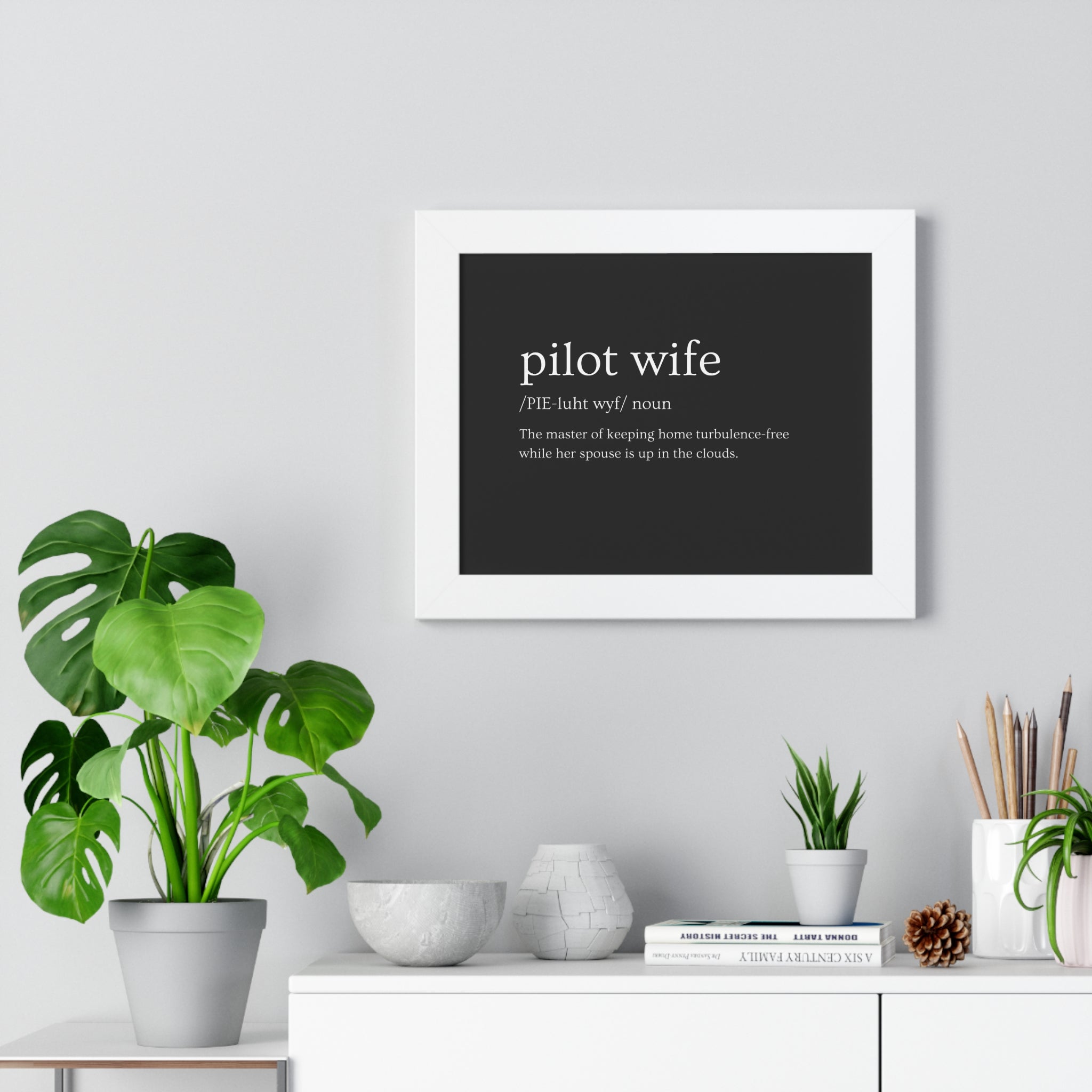 Pilot Wife Framed Horizontal Poster