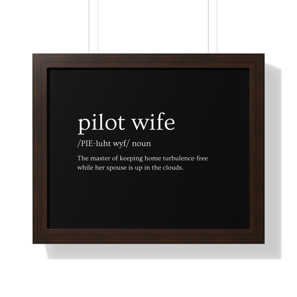 Pilot Wife Framed Horizontal Poster