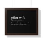 Pilot Wife Framed Horizontal Poster