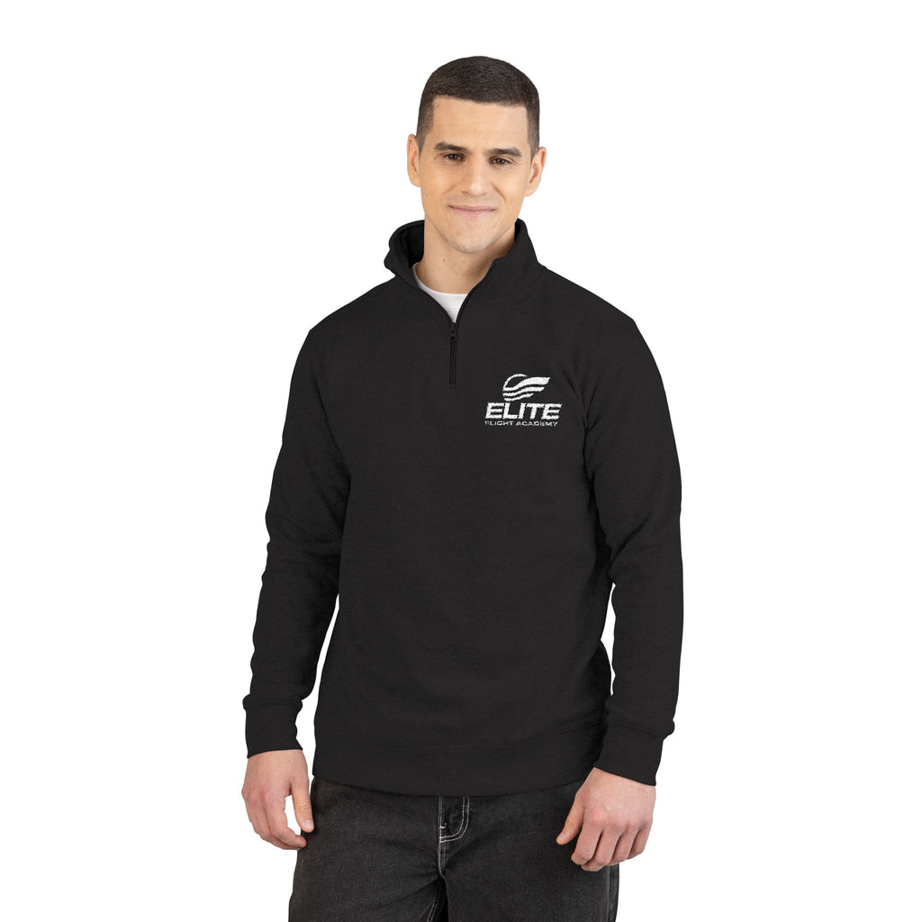 EFA Embroidered Quarter-Zip Fleece Pullover — Lightweight Cozy Sweatshirt