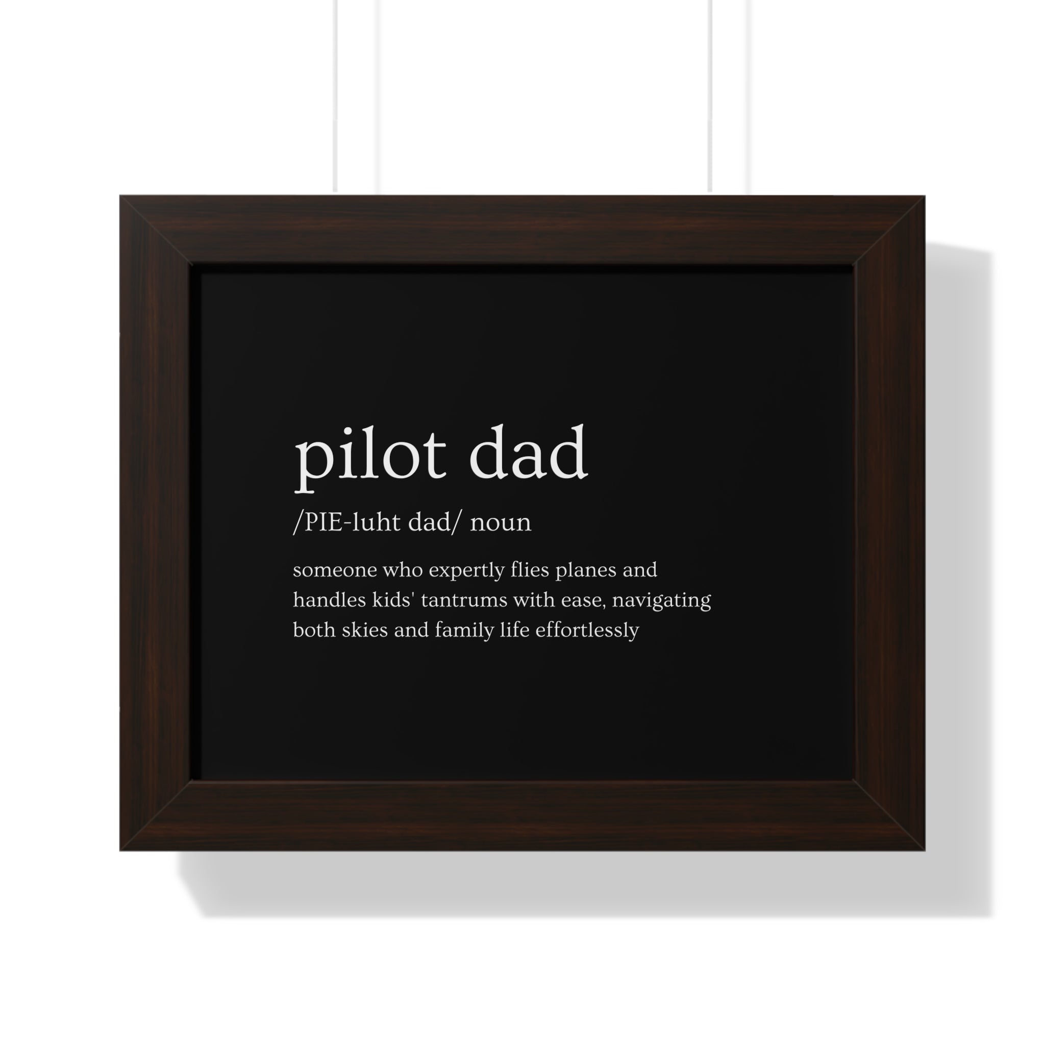 Definition of Pilot Dad Framed Horizontal Poster