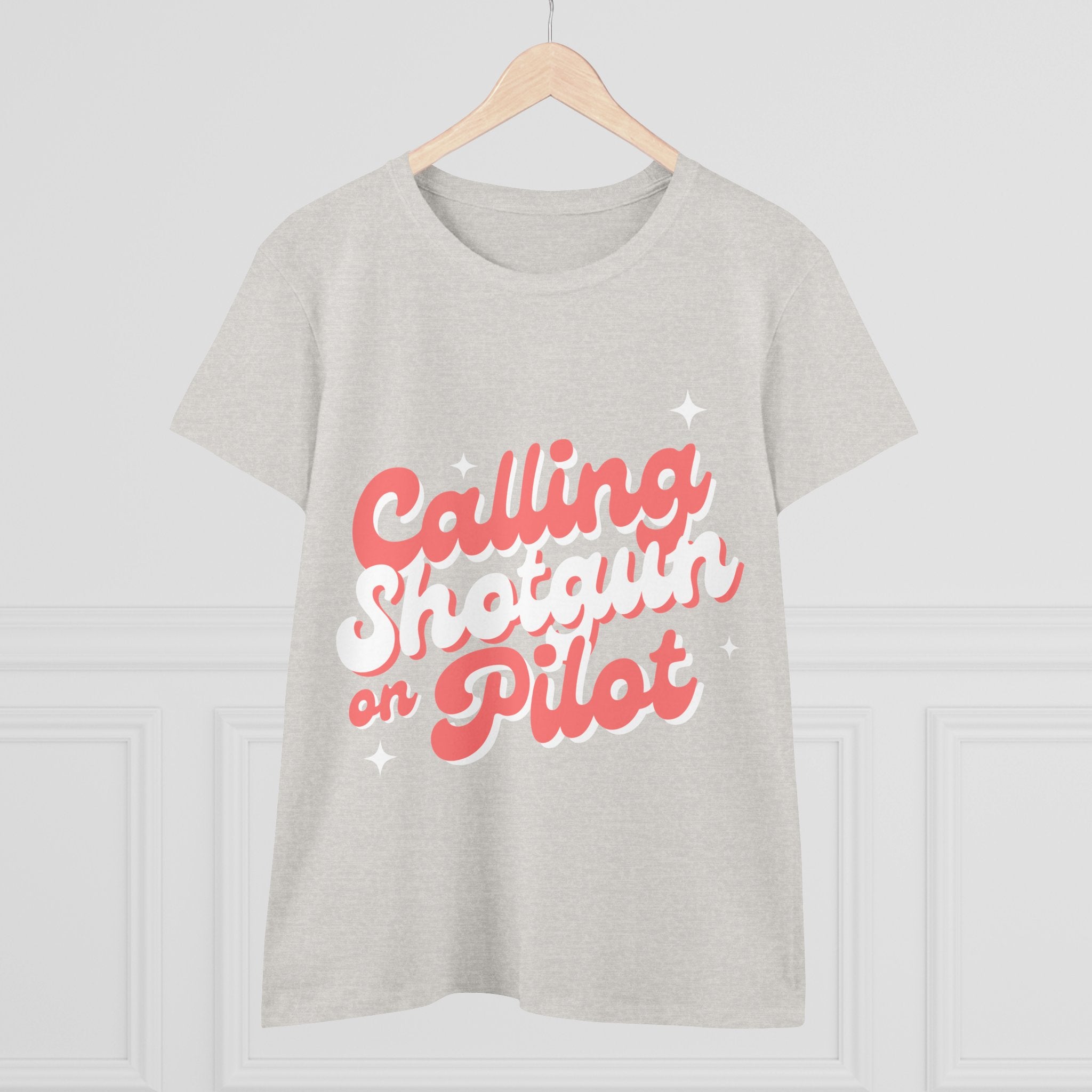 Shotgun on Pilot Women's Midweight Cotton Tee