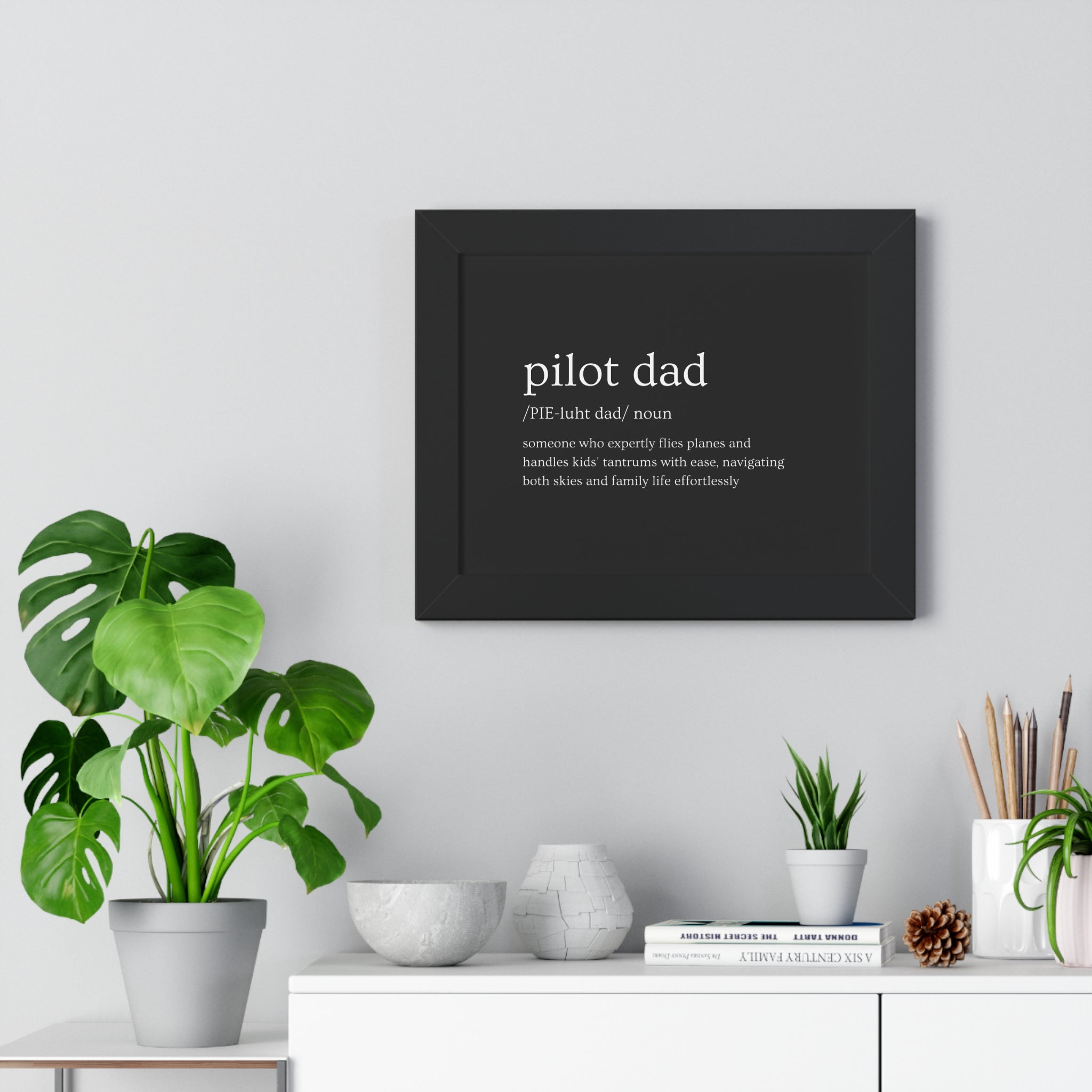 Definition of Pilot Dad Framed Horizontal Poster