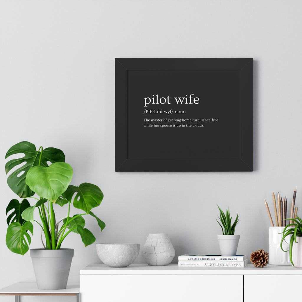 Pilot Wife Framed Horizontal Poster