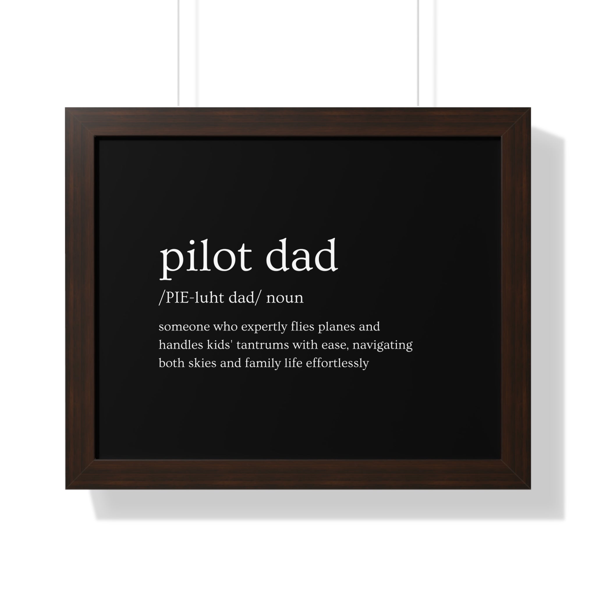 Definition of Pilot Dad Framed Horizontal Poster