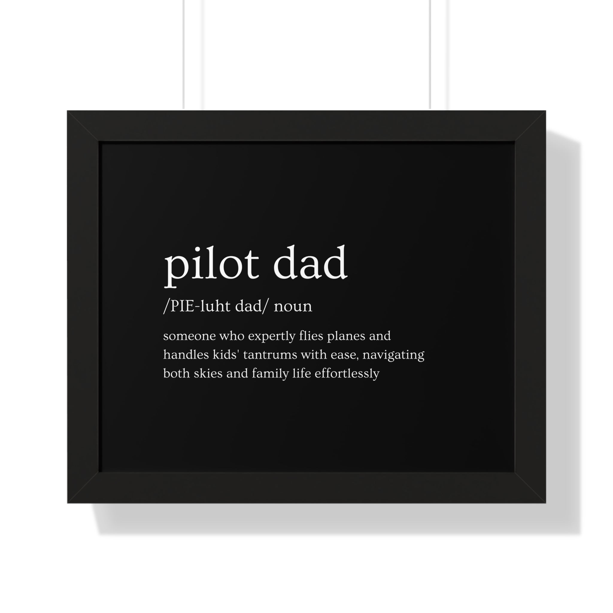 Definition of Pilot Dad Framed Horizontal Poster