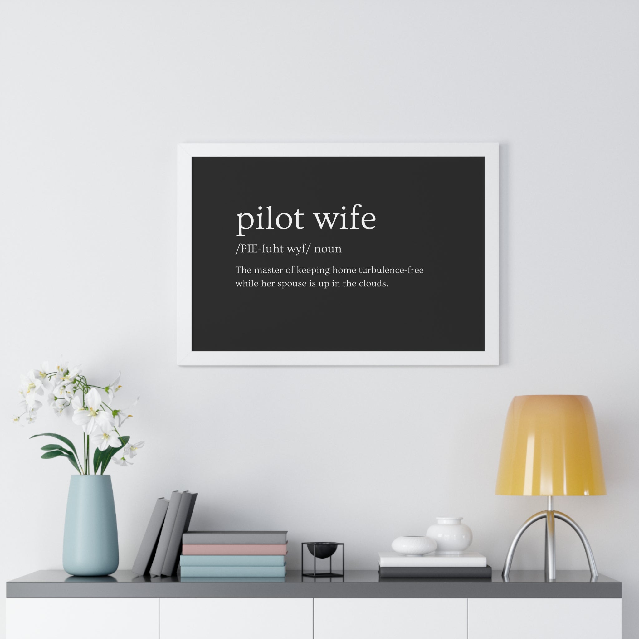 Pilot Wife Framed Horizontal Poster