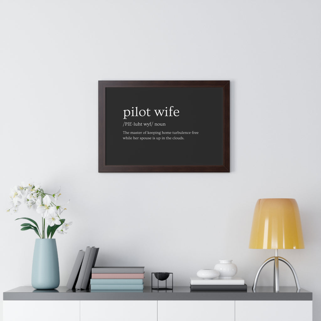 Pilot Wife Framed Horizontal Poster