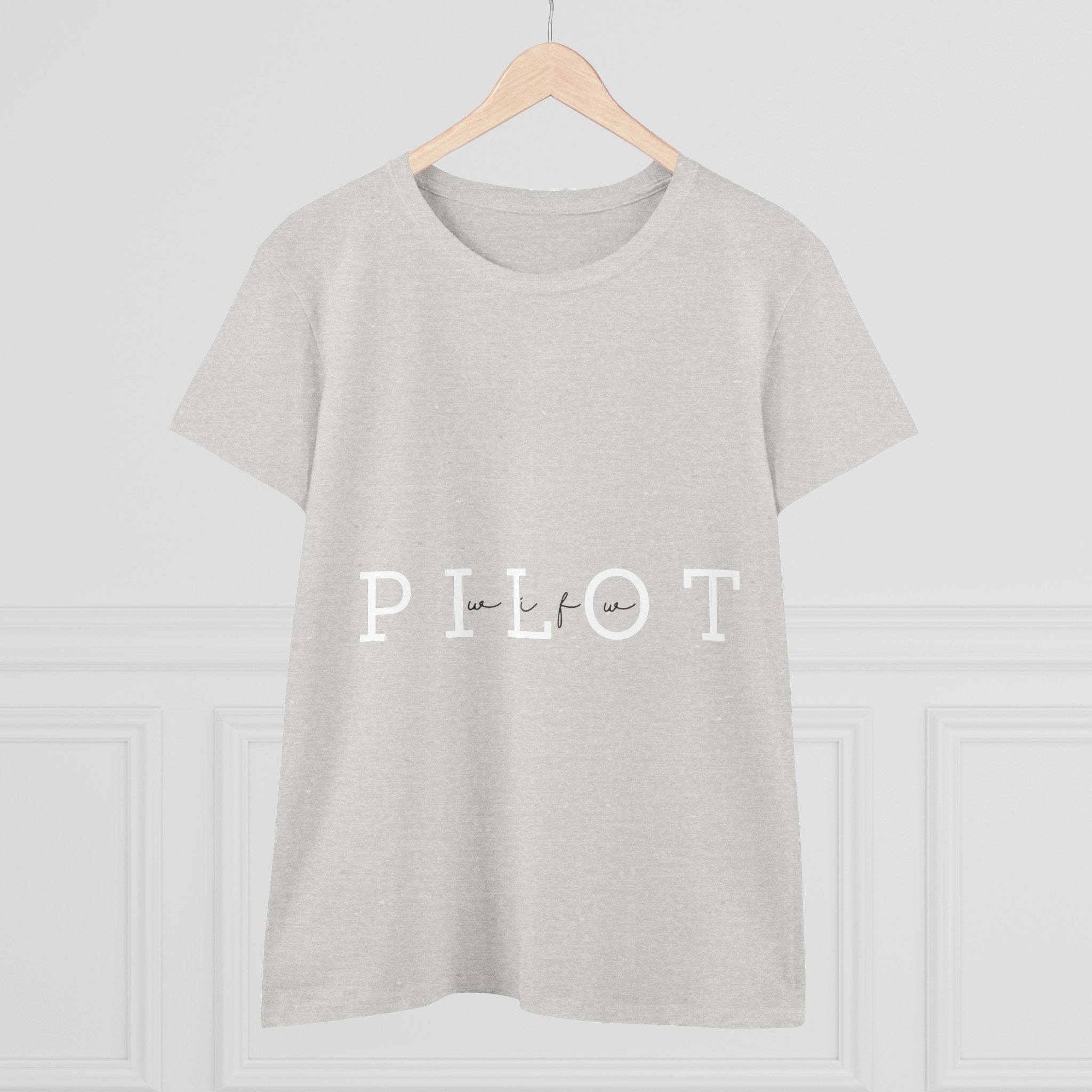 Pilot Wife Women's Midweight Cotton Tee