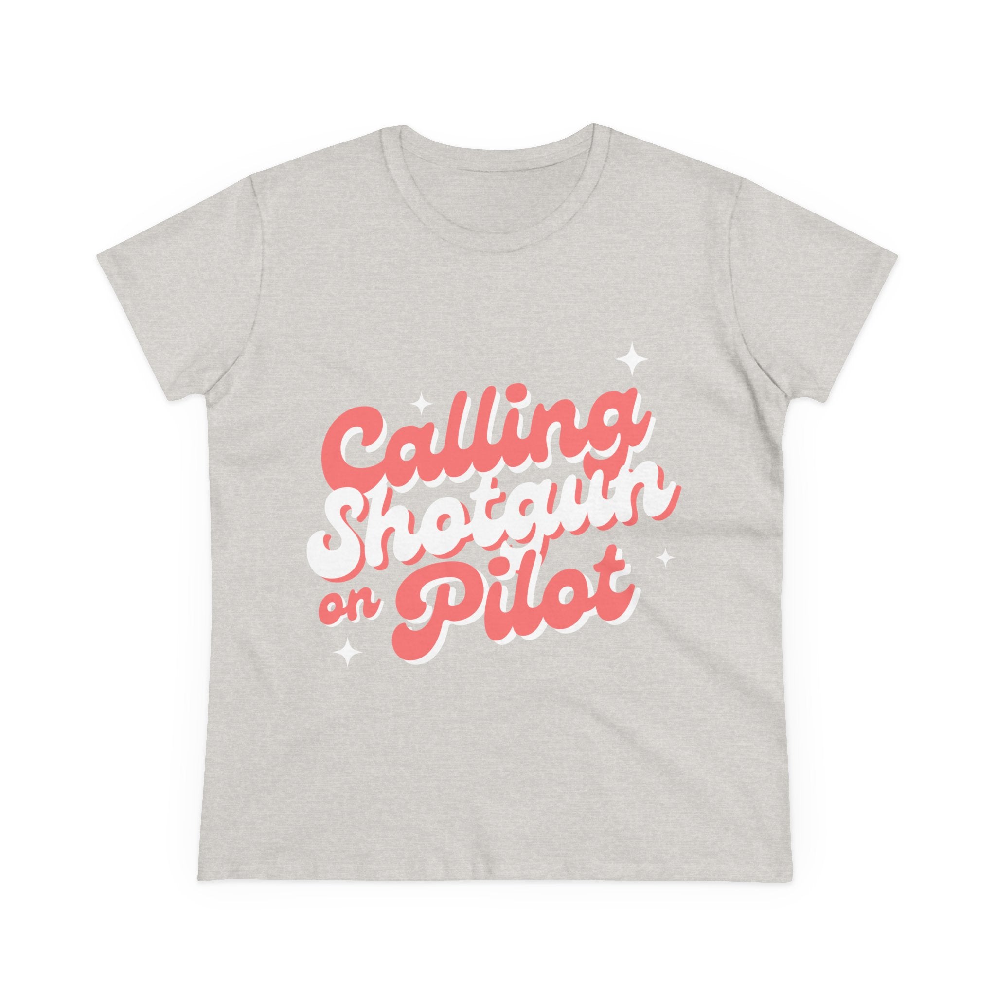 Shotgun on Pilot Women's Midweight Cotton Tee