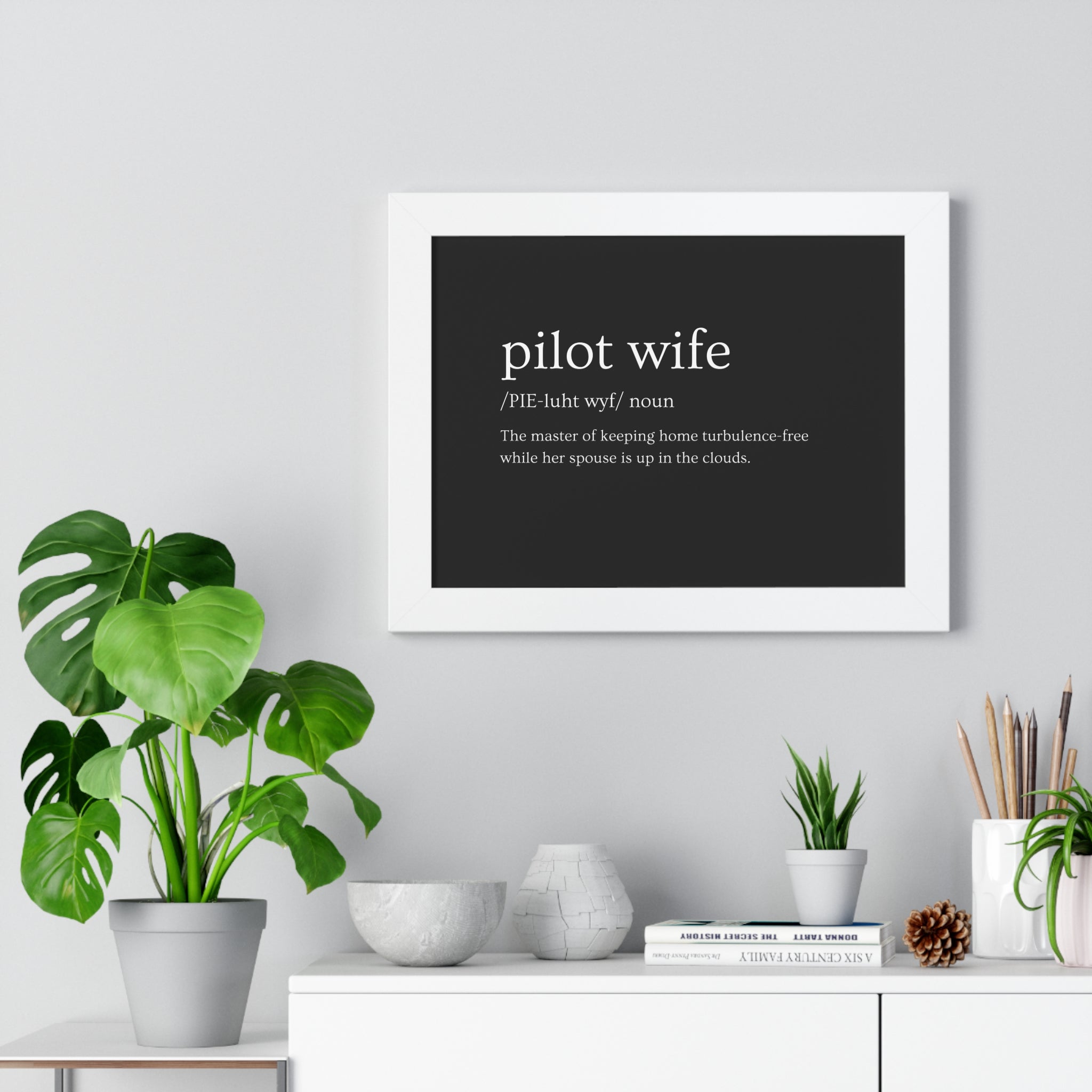 Pilot Wife Framed Horizontal Poster