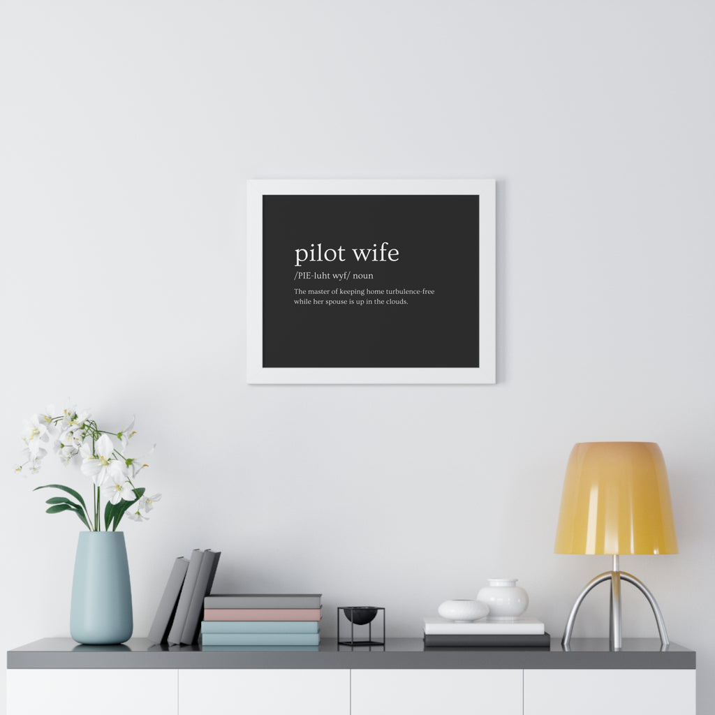 Pilot Wife Framed Horizontal Poster