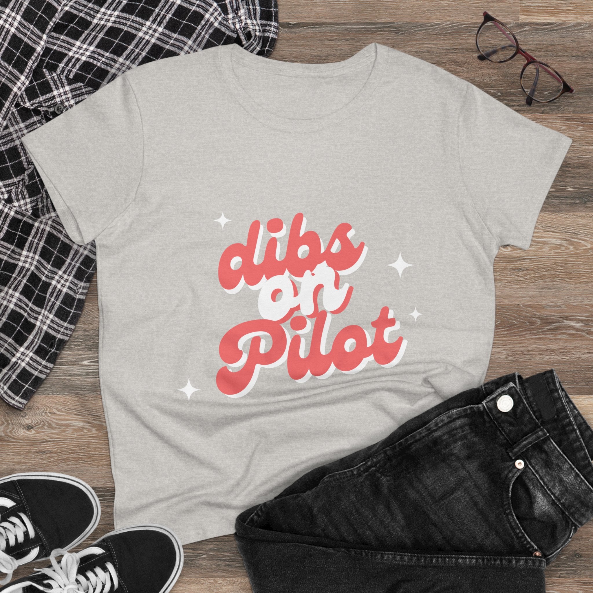 Dibs on Pilot Women's Midweight Cotton Tee
