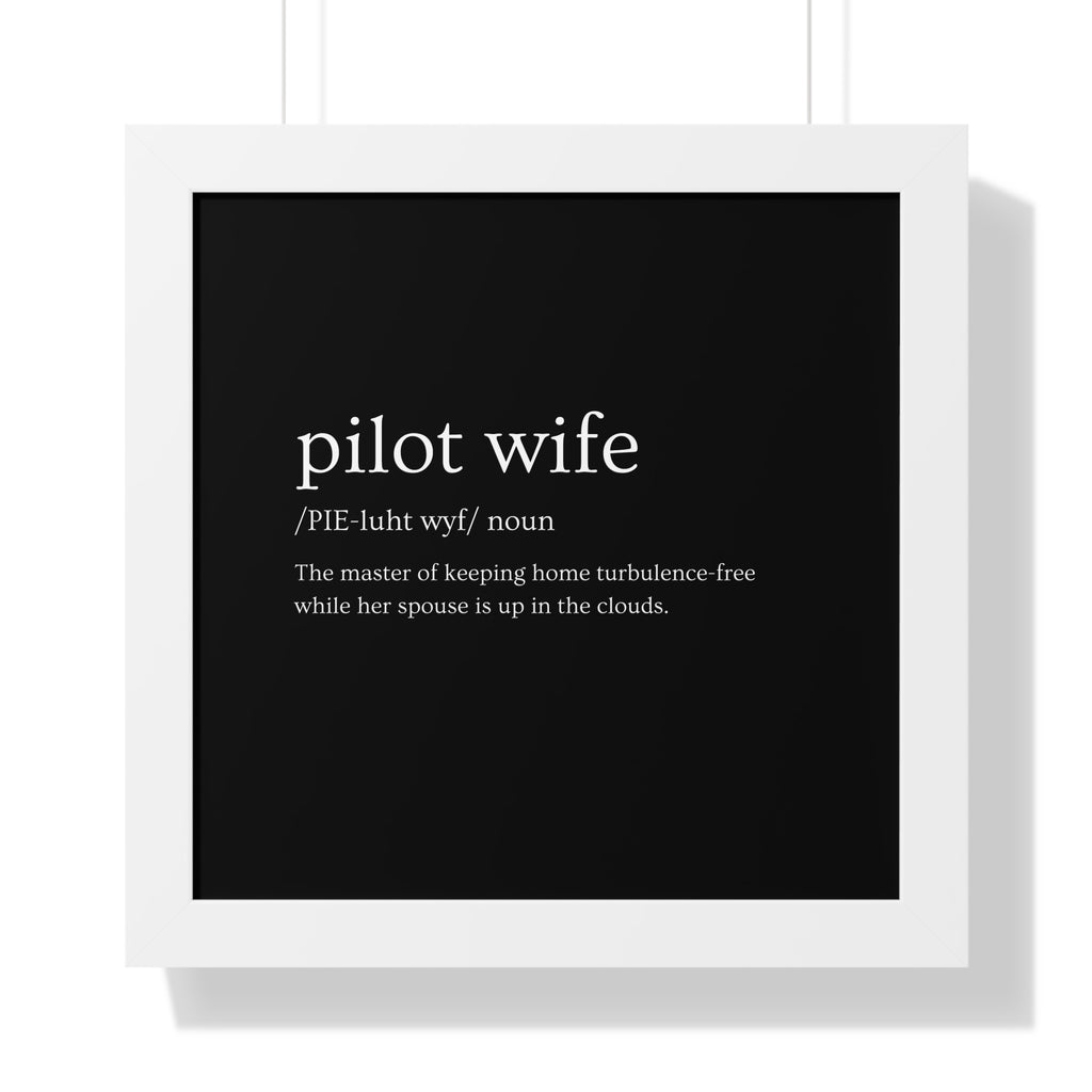 Pilot Wife Framed Horizontal Poster
