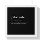 Pilot Wife Framed Horizontal Poster