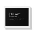 Pilot Wife Framed Horizontal Poster