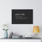 Pilot Wife Framed Horizontal Poster