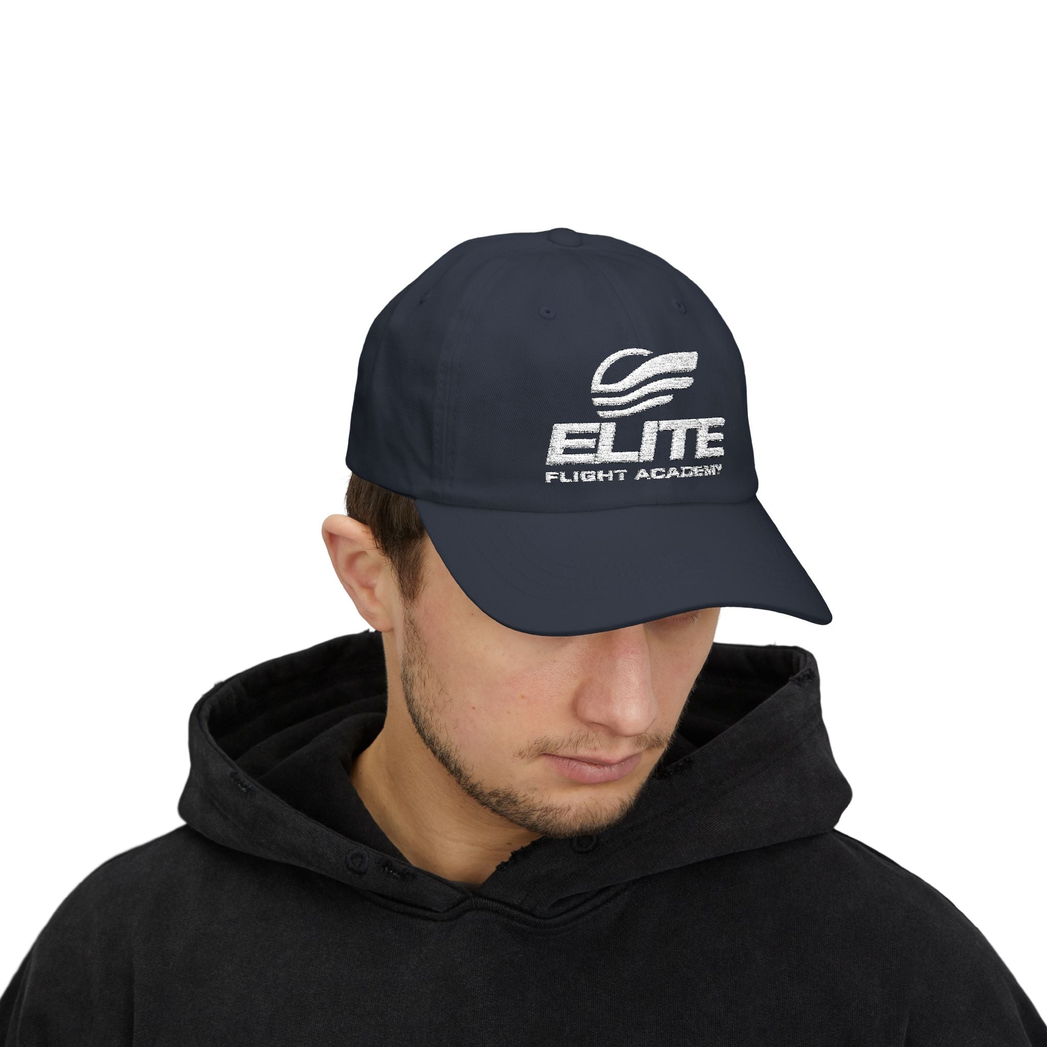 Elite Flight Academy Embroidered Cap (White Logo)