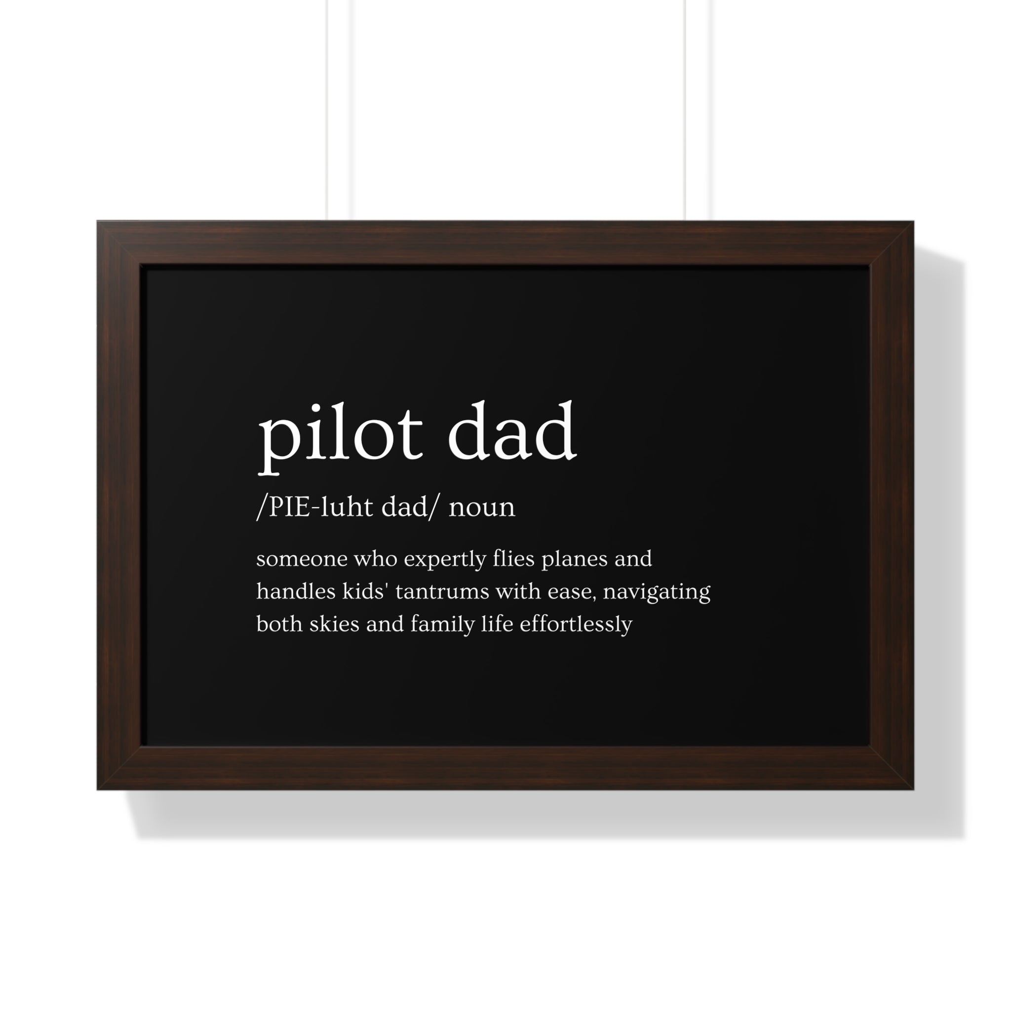 Definition of Pilot Dad Framed Horizontal Poster
