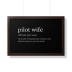Pilot Wife Framed Horizontal Poster