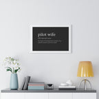 Pilot Wife Framed Horizontal Poster