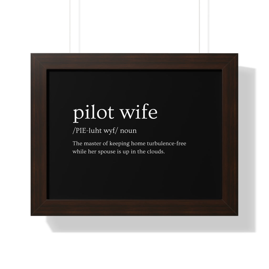 Pilot Wife Framed Horizontal Poster