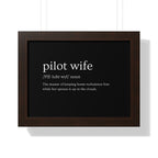 Pilot Wife Framed Horizontal Poster