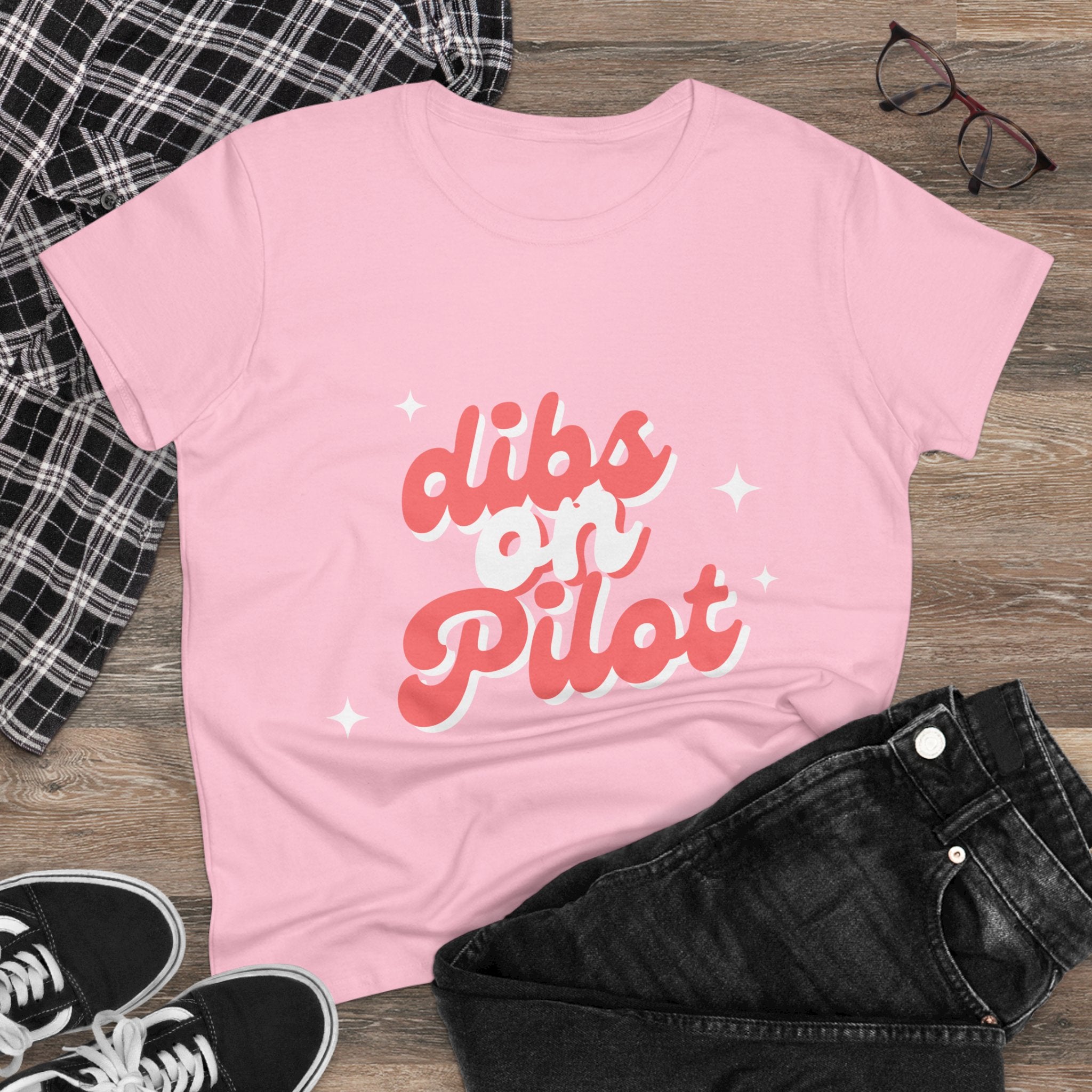 Dibs on Pilot Women's Midweight Cotton Tee
