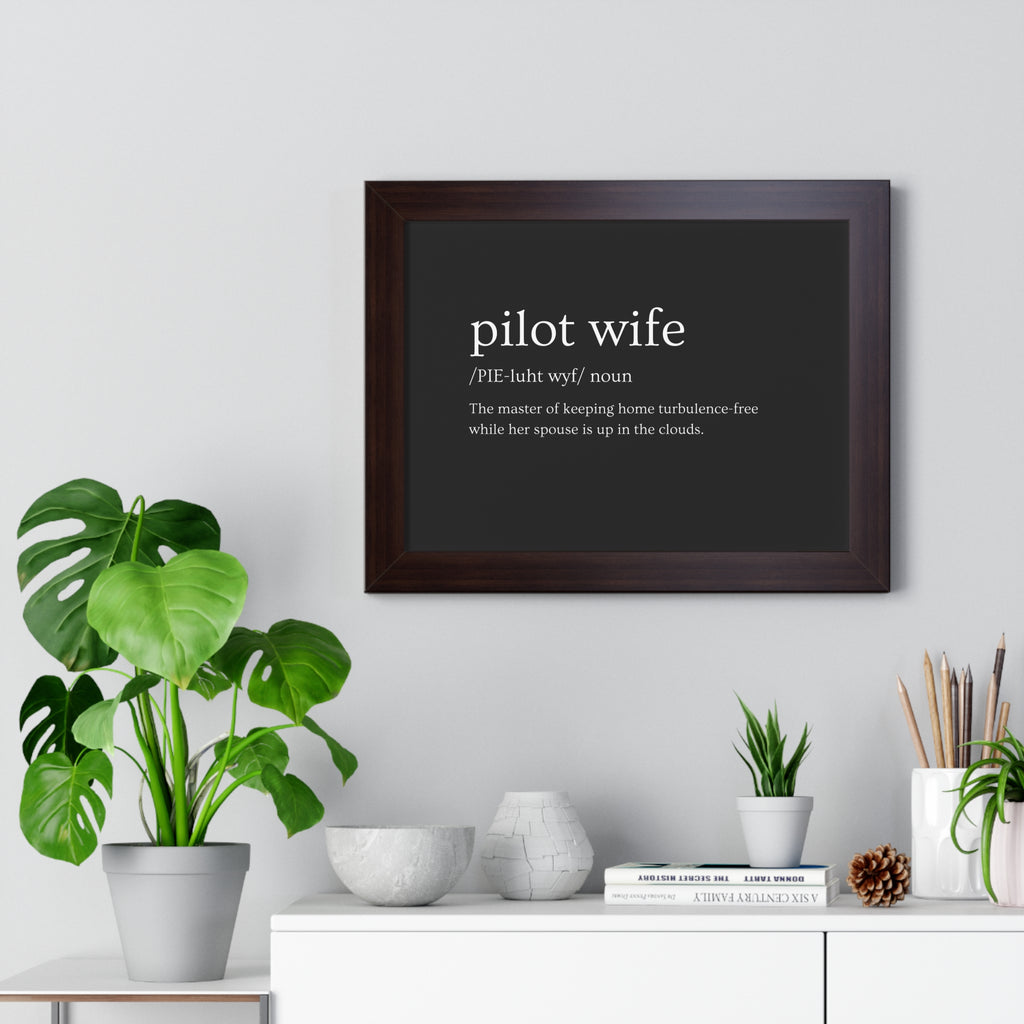 Pilot Wife Framed Horizontal Poster
