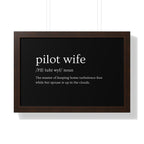 Pilot Wife Framed Horizontal Poster
