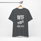 WTF, Want to Fly Sleeve Tee