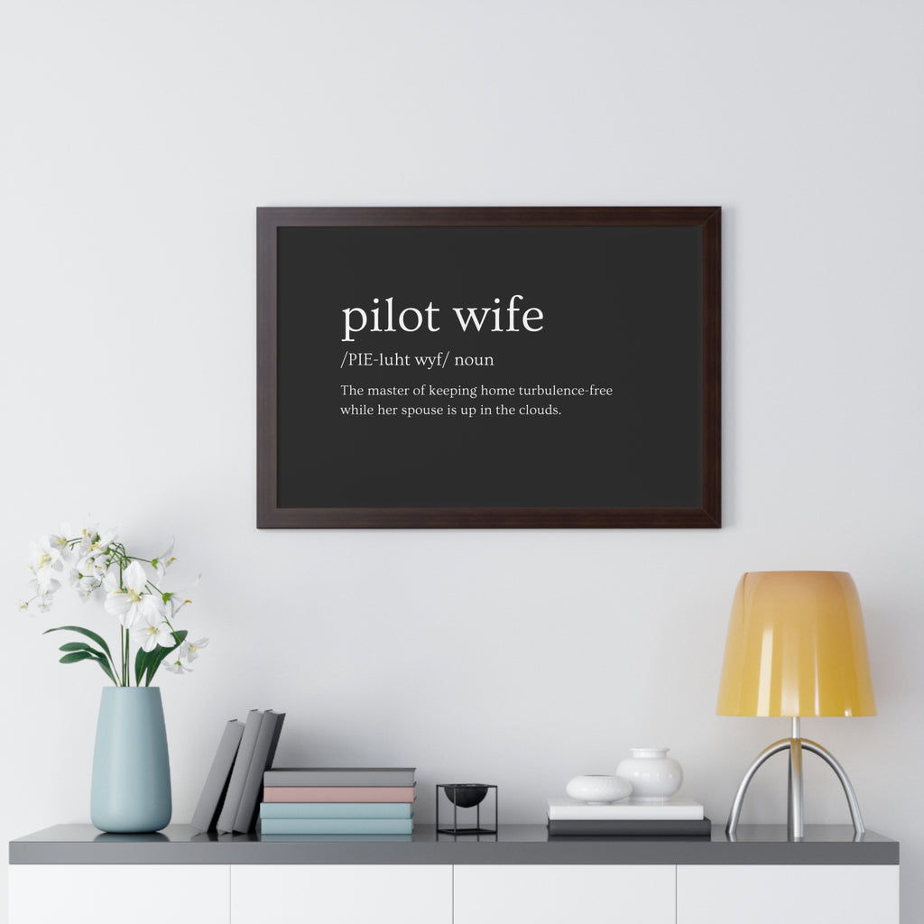 Pilot Wife Framed Horizontal Poster