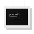 Pilot Wife Framed Horizontal Poster