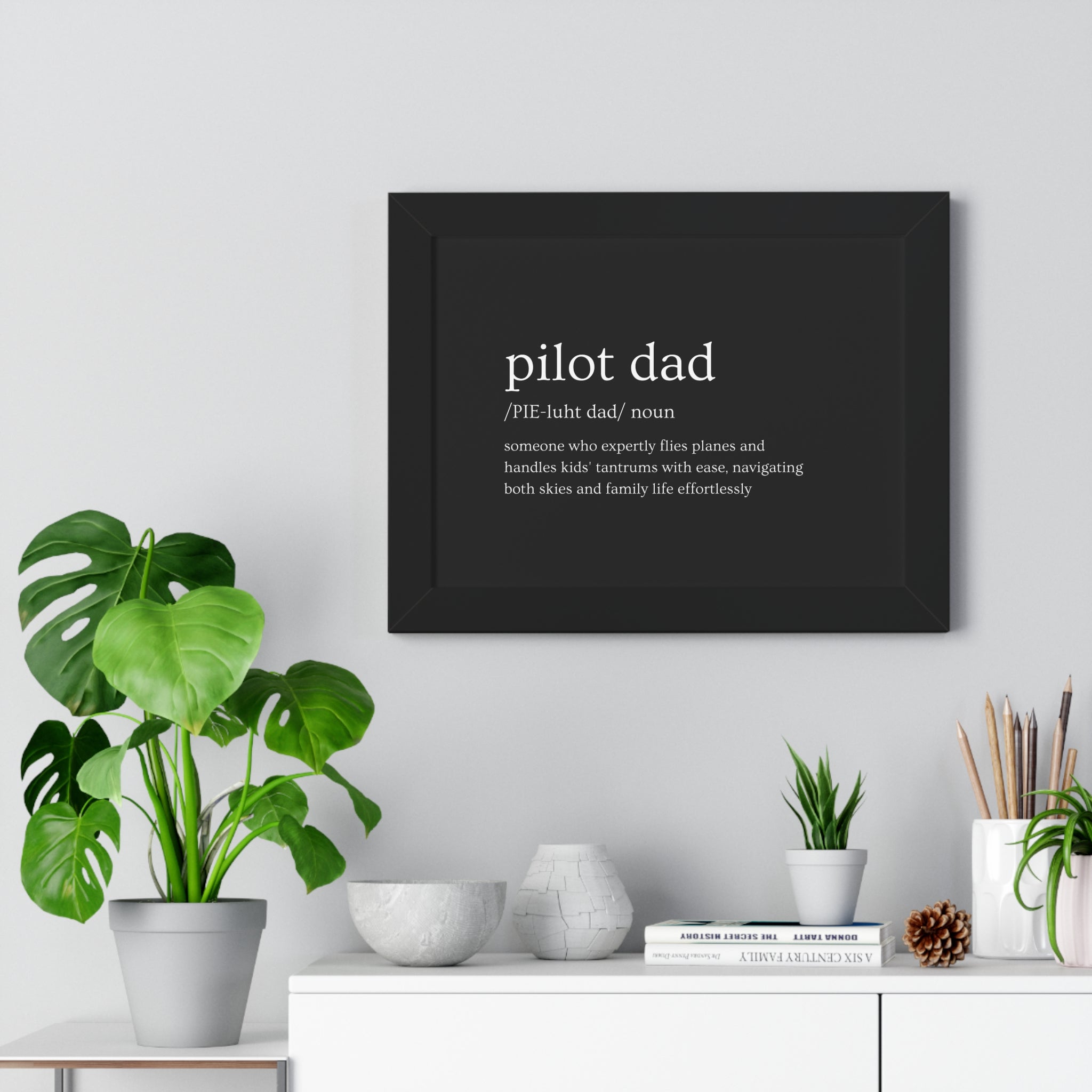 Definition of Pilot Dad Framed Horizontal Poster