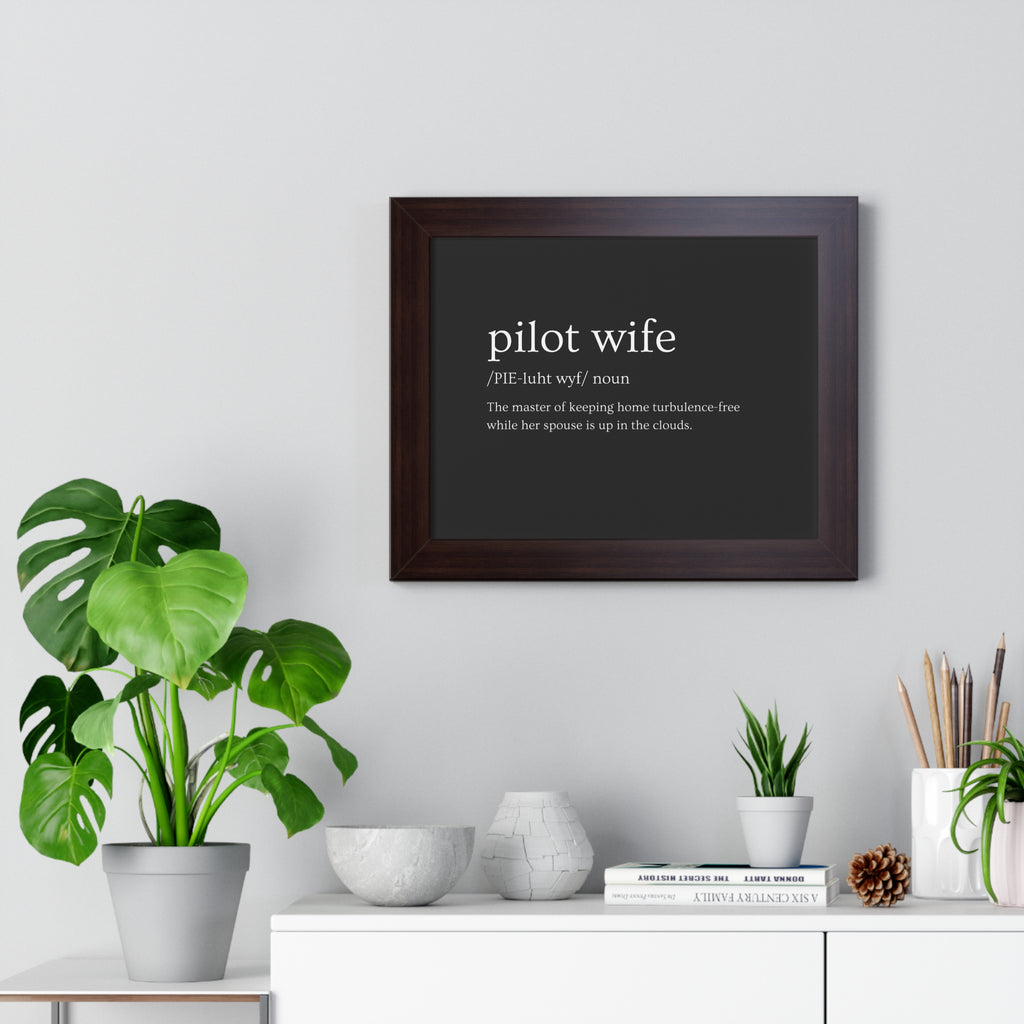 Pilot Wife Framed Horizontal Poster