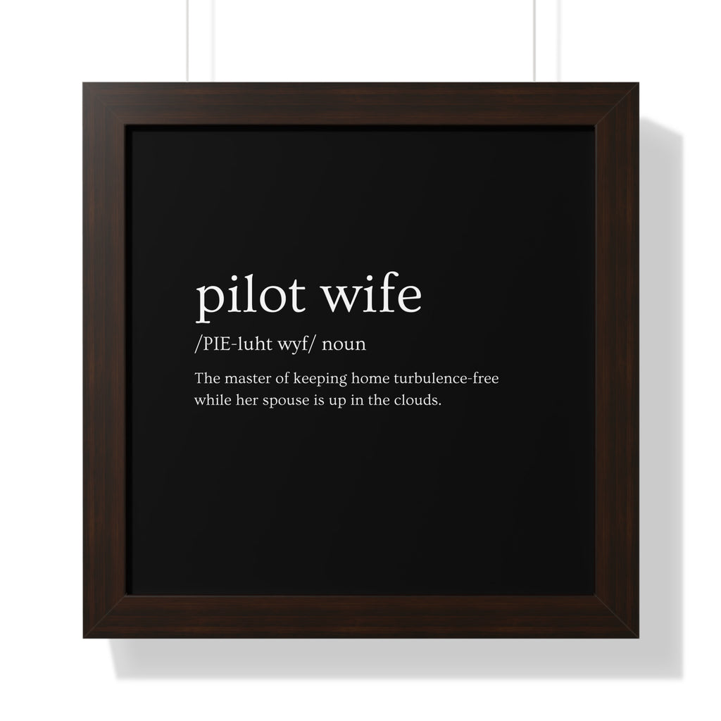 Pilot Wife Framed Horizontal Poster