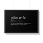 Pilot Wife Framed Horizontal Poster