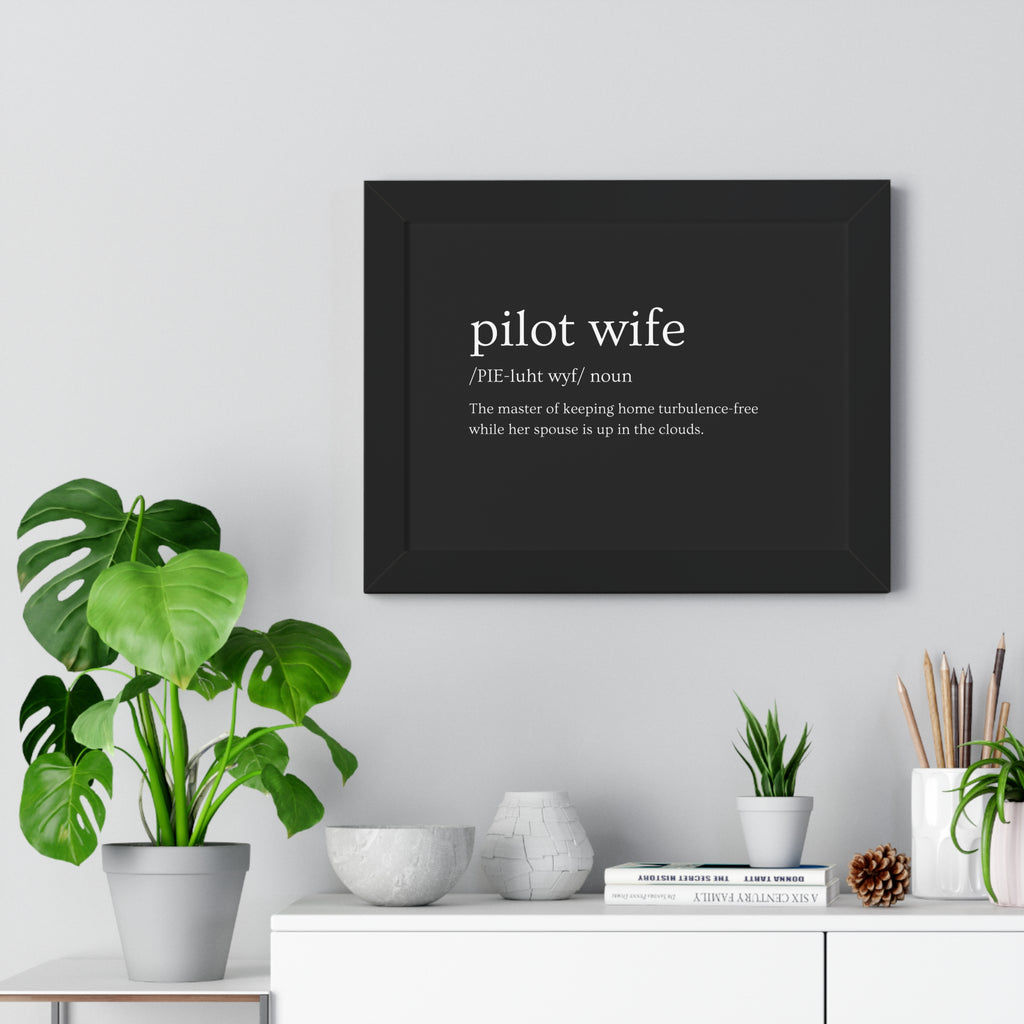 Pilot Wife Framed Horizontal Poster