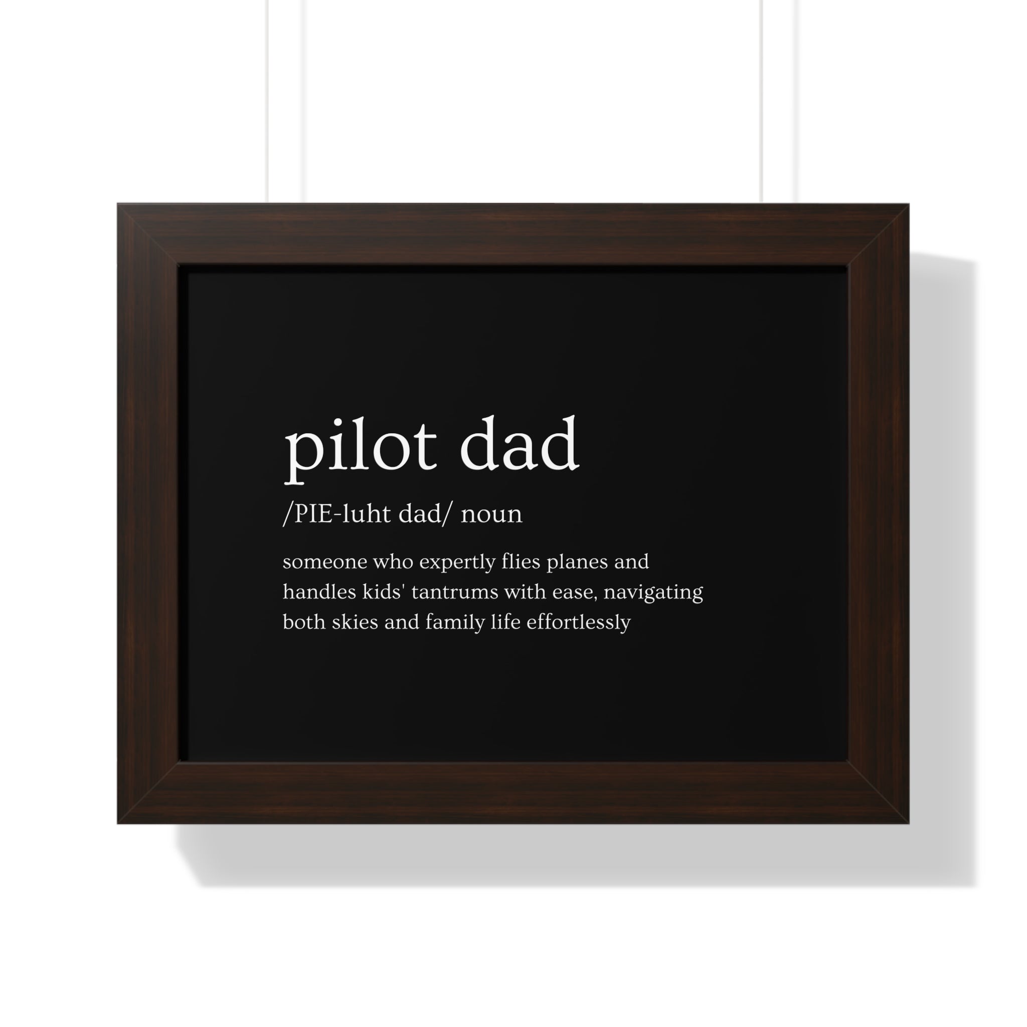 Definition of Pilot Dad Framed Horizontal Poster