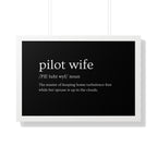 Pilot Wife Framed Horizontal Poster
